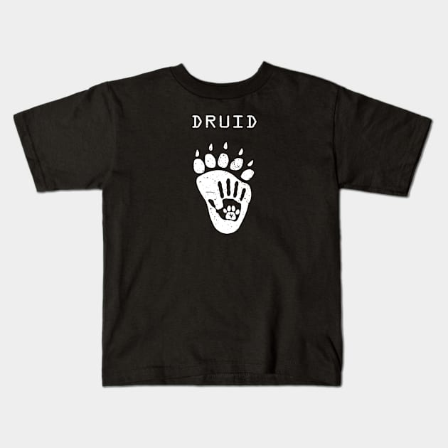 Druid - Light on Dark Kids T-Shirt by draftsman
